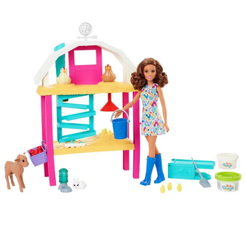 Coffret Barbie Happy Hen Farm avec poupée HGY88 - un jouet pour enfants