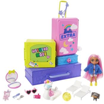 Barbie Ensemble Extra + petite poupée + animal HDY91