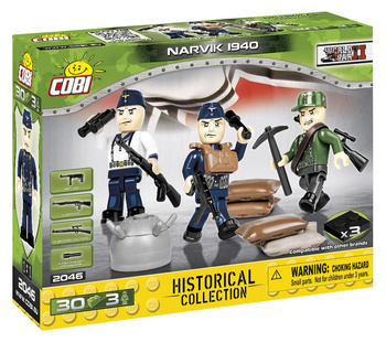 Collection historique Seconde Guerre mondiale 1ère infanterie allemande 30 blocs 3 figurines 2046