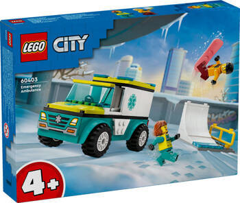 LEGO CITY Ambulance et snowboarder 60403 - Kit de sauvetage