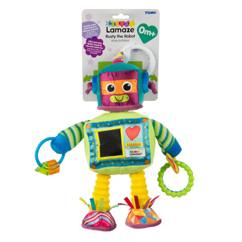 Lamaze Pendentif Peluche Robot Rouillé LC27089 - Jouet Educatif pour Bébé