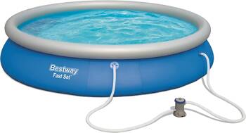 Piscine d'extension Bestway avec collier gonflable et filtre 457x84cm B57313