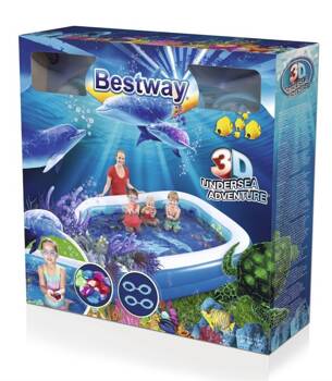 Piscine gonflable 3D Bestway 262x175x51cm B54177 26149 - Parfaite pour le jardin