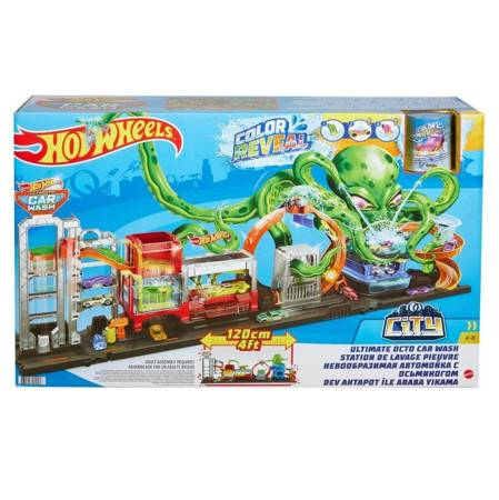 Hot Wheels City Mega Ensemble de lavage de voiture Octopus Attack GTT96