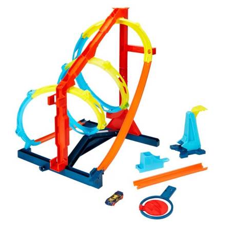 Hot Wheels Track Builder Epic Loop Set + Voiture HDX79