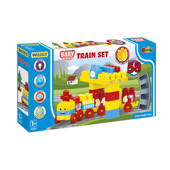 Baby Blocks train 2.24m 58 pieces 41471