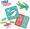 Sidewalk chalk with Safari templates for children 02204