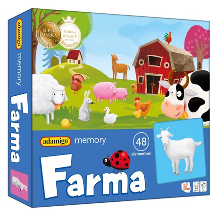 Farm Memory Game for Children ADAMIGO 07875