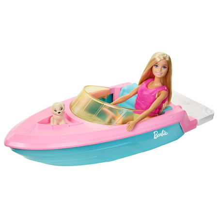 Barbie doll and GRG30 motorboat set