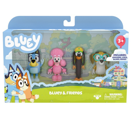 TM TOYS BLUey figurines 4-pack amis BLU13014 30148