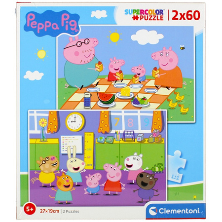 Clementoni Puzzle 2x60 SuperKolor Peppa Pig 24793