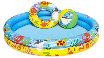 Bestway inflatable pool 122x20cm + ball wheel B51124