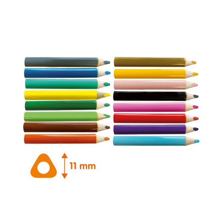 Crayons with a triangular handle, 16 pcs. 14692 46924