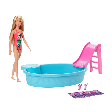 Barbie doll with swimming pool GHL91