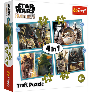 Puzzle 4 en 1 Star Wars Mandalorien 34397