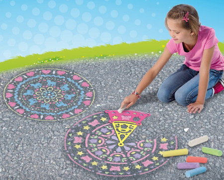 SES Creative Colored chalk with Mandala templates 02208