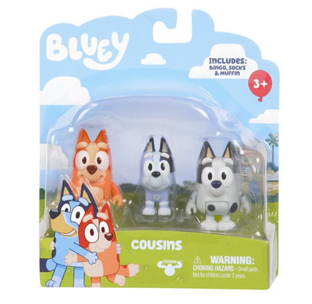 Bluey figures 3-pack cousins ​​BLU13040 30407