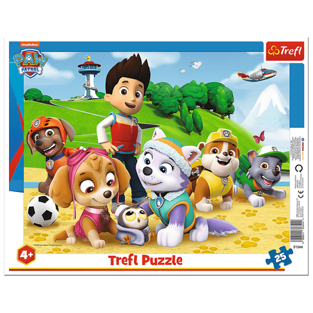 Puzzle 25 cadres Paw Patrol sur la piste 31344