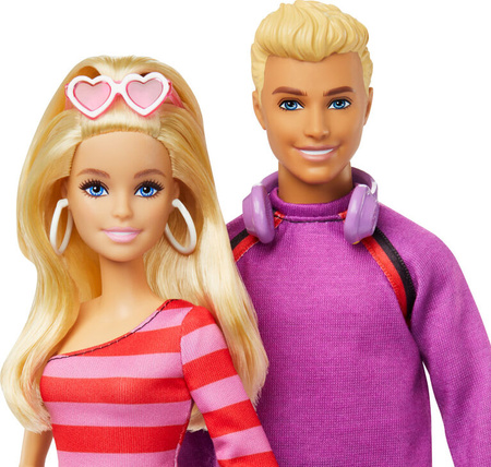 MATTEL Barbie poupée Fashion + Ken sur patins à roulettes HXK90