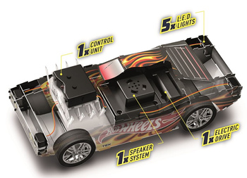 Ensemble créatif Hot Wheels Dodge avec effets lumineux et sonores BTHW-ME1