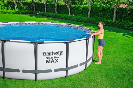 Couverture de piscine solaire Bestway 417 cm B58252 - Protection de l'eau et chauffage