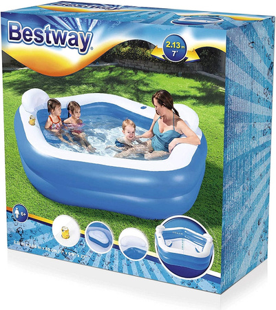 Piscine SPA gonflable BESTWAY 213x207x69 cm B54153 - Détente dans votre jardin