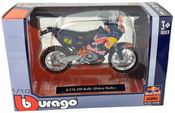 Bburago 1:18 RedBull KTM 450 Rally Motorcycle 51071