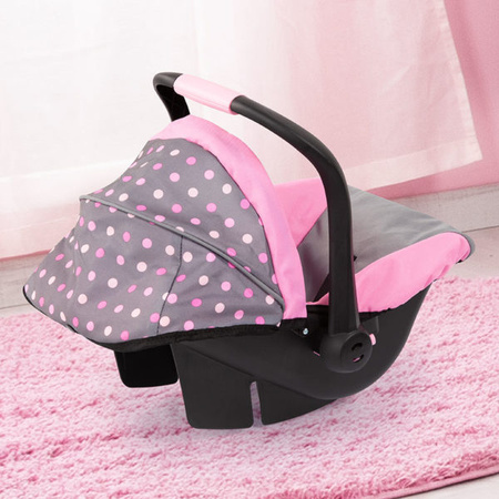 Siège auto avec visière rose clair/gris pour enfants 67966