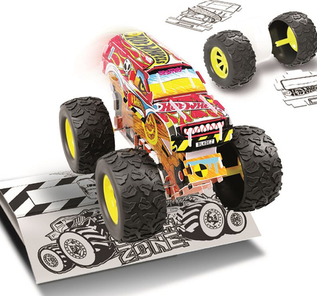 Hot Wheels Monster Truck ensemble avec marqueurs pour enfants BTHW-M04Y