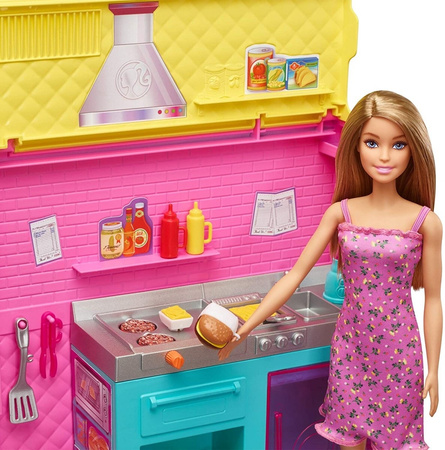 Barbie Food truck + famille de poupées GWJ58