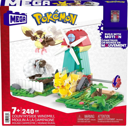 Mega Construx Pokemon Village Windmill Building Block Set HKT21