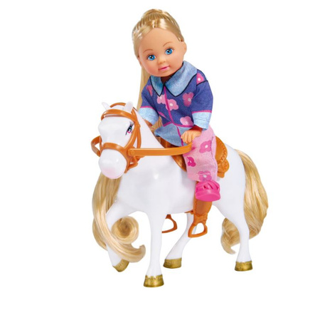 Evi doll with horse transport jeep - 573-7460