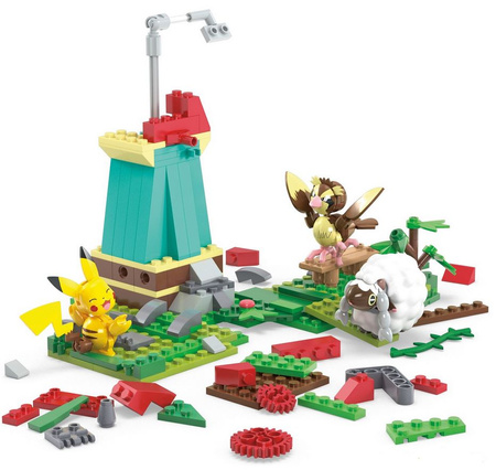 Mega Construx Pokemon Village Windmill Building Block Set HKT21