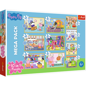 Trefl Puzzle 10 en 1 Peppa Pig Rencontre 90383