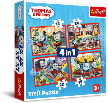 CREFL PUZZLE 4en1 Cool Tomek Thomas et ses amis 34619