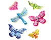 Plaster casts of Butterfly with paints and glitter 01131