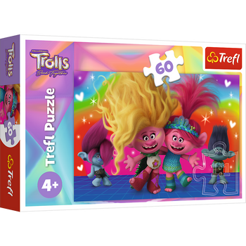 Trefl Puzzle 60 pièces Friendly Trolls 17386