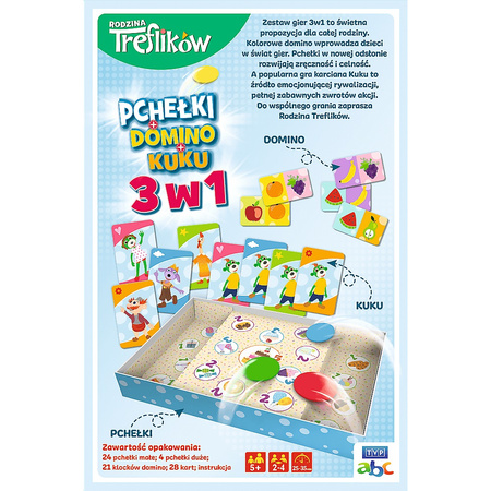 Jeu Trefliki 3en1 : pièces, dominos, puces 01921