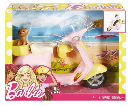 MATTEL Barbie scooter avec chiot FRP56 - Jouet pour enfants