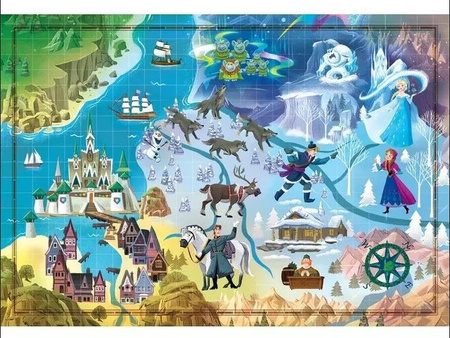 Puzzle 1000 pieces Compact Disney Maps Frozen 39784