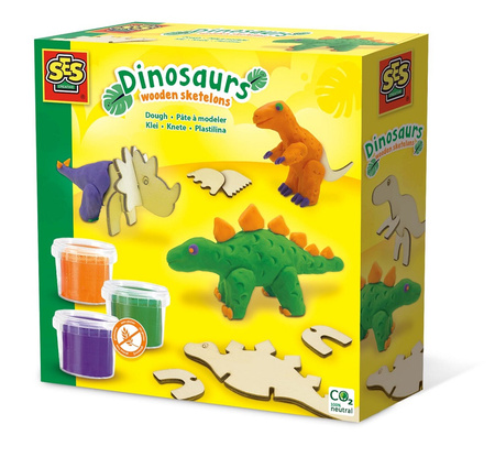 Squelette de dinosaure en bois - masse de pâte 00418