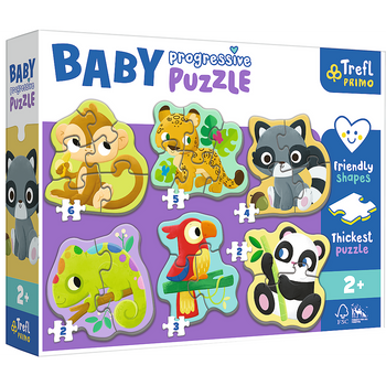 Trefl Puzzle Bébé Progressif Animaux Exotiques 44005