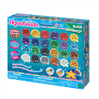 AQUABEADS Kit supplémentaire de perles brillantes 31995 - un plaisir créatif pour les enfants