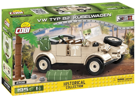 Historical Collection WWII VW Type 82 Kubelwagen 195 bricks 2402