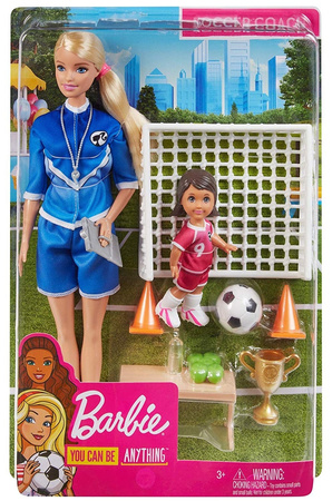 Poupée Barbie Entraîneur de football GLM47