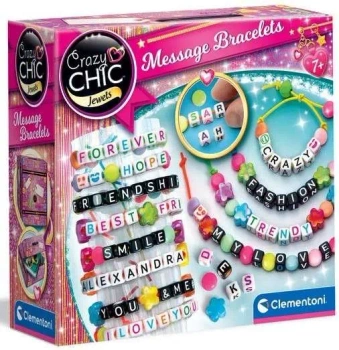 Clementoni Crazy Chic Bracelets avec Message 18640 - Ensemble Créatif pour Filles