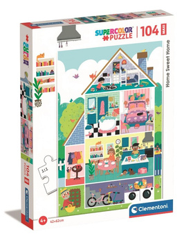 Clementoni Puzzle 104 Maxi SuperKolor Home Sweet Home 23775