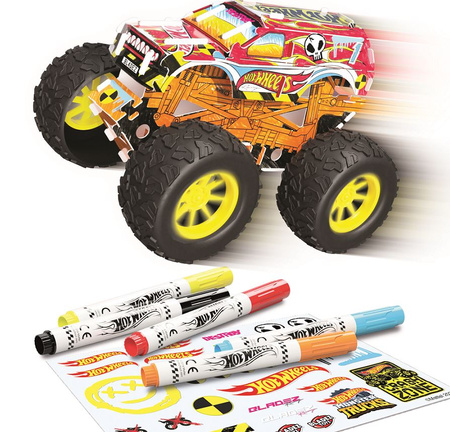 Hot Wheels Monster Truck ensemble avec marqueurs pour enfants BTHW-M04Y