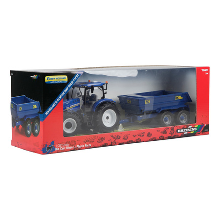 New Holland T6 tractor + trailer 43268