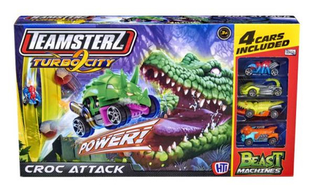 Coffret d'attaque de crocodile avec 4 voitures 1417333